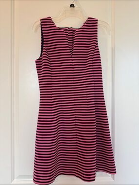 Lilly Pulitzer Pink and Black Striped Sleeveless Mini Dress